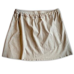 Kensie Light Gray Suede Mini Wrap Skirt